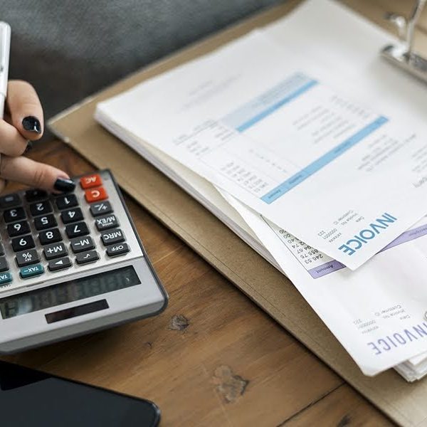 Woman doing accounting